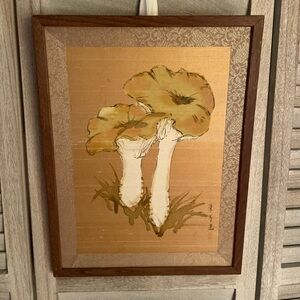 Vintage Traditional Japanese Mushroom Wall Art